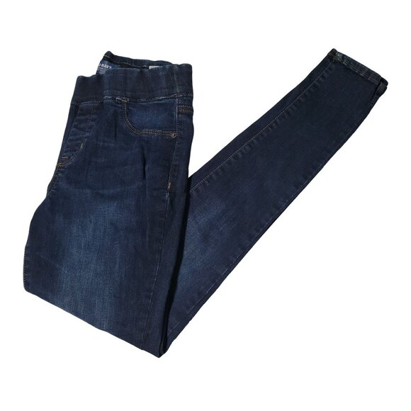 Old Navy Rockstar Mid Rise Jeans Womens Size 4 Skinny Dark Wash Denim Pants - Picture 1 of 5